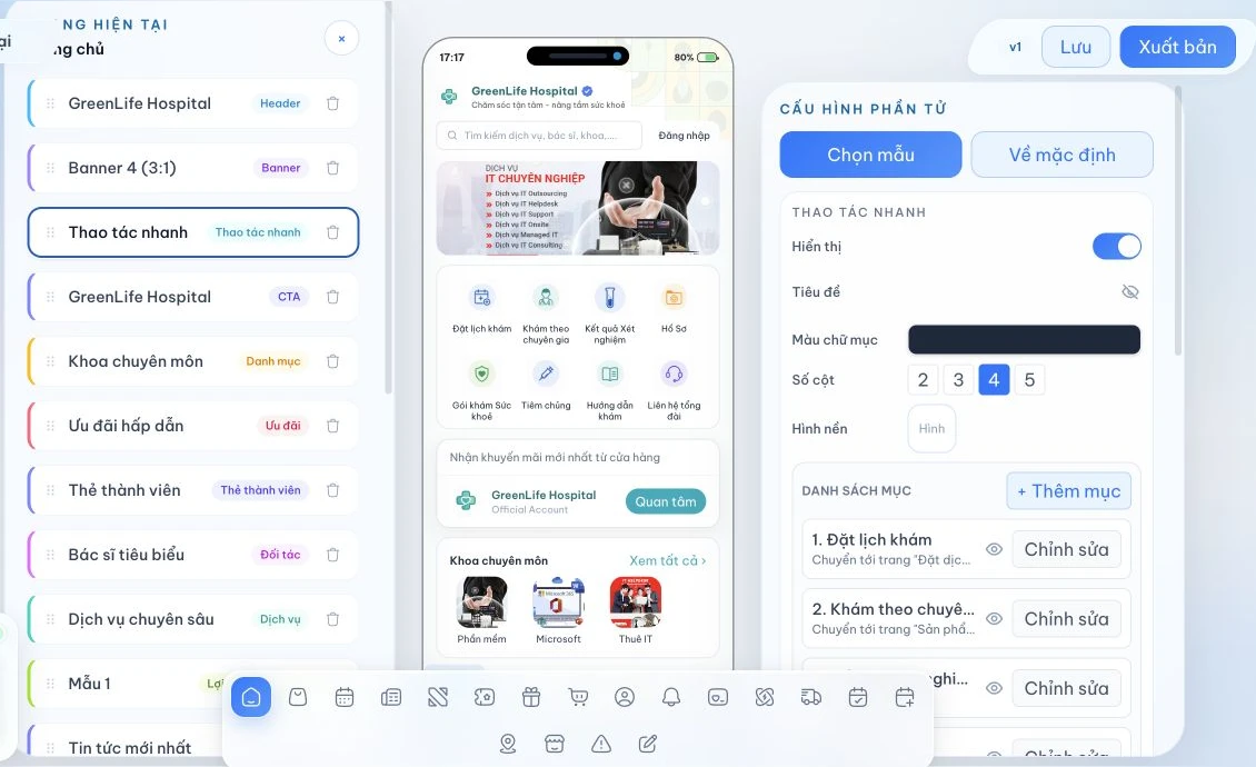 Trường cấu hình theo hành động