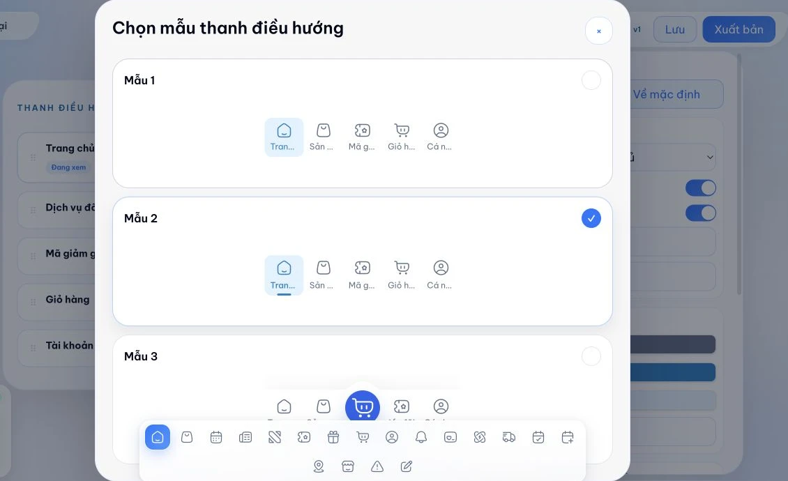 Các mẫu điều hướng