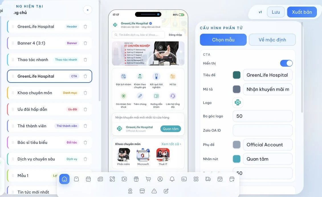 Hành động ngoài Mini App