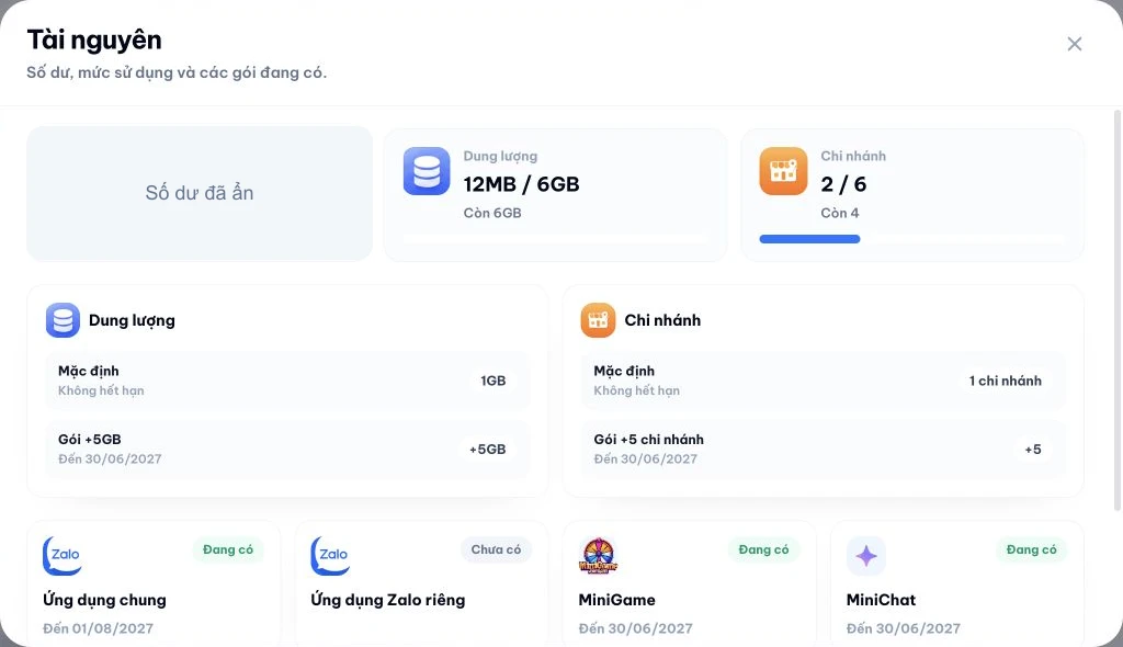 Tài nguyên ứng dụng